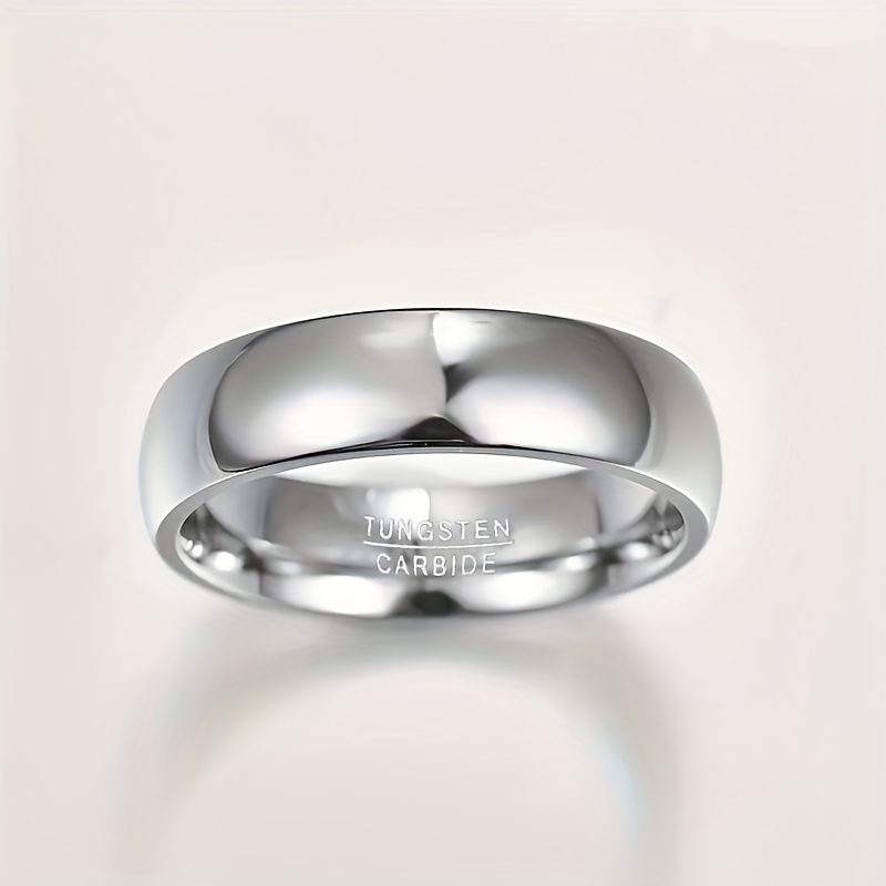 Ladies' 6Mm Tungsten Minimalist Ring for Couples